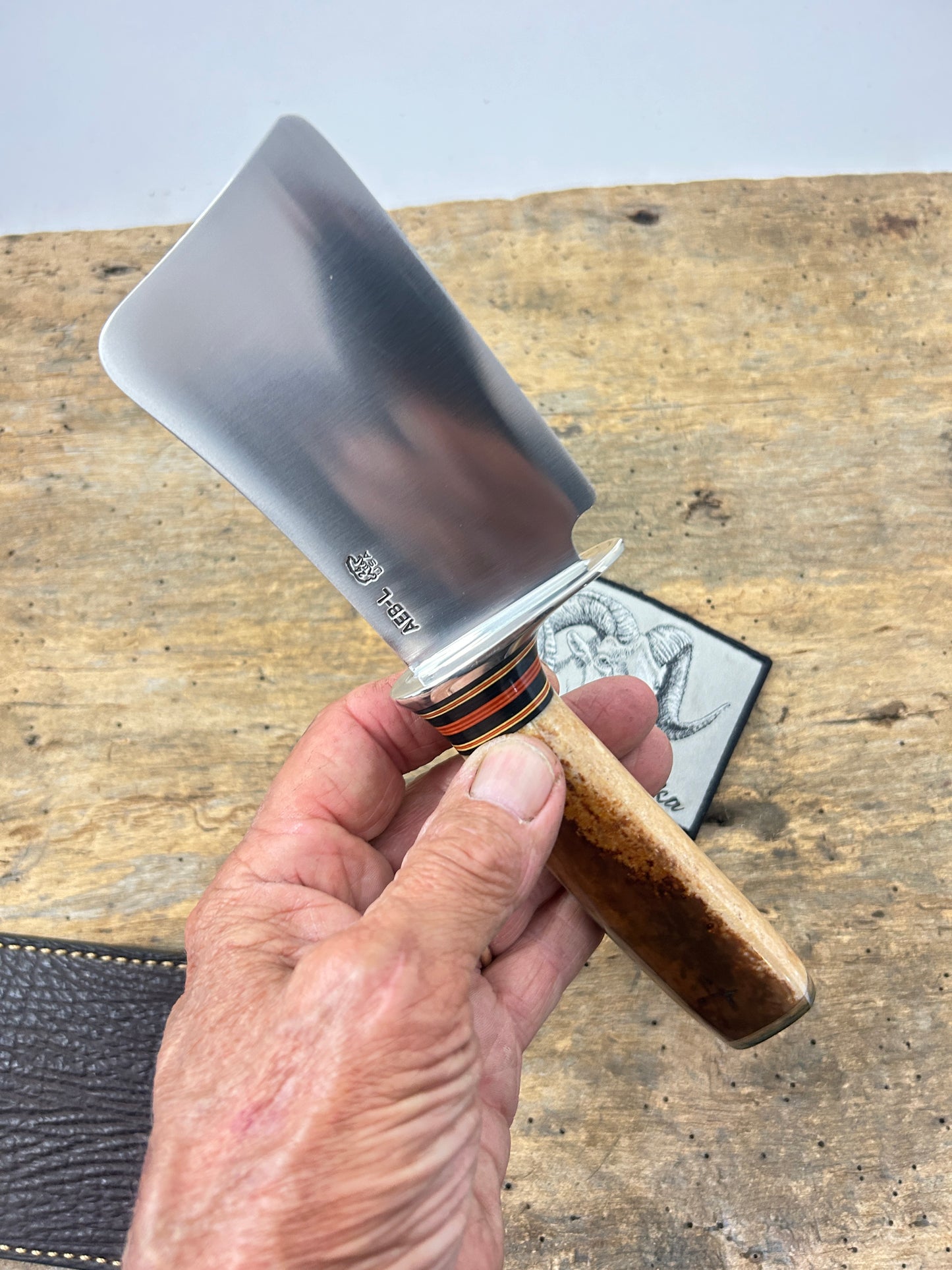 Treeman Artifact Fossil Ivory Cleaver AEB-L Stainless Mammoth Butt Cap