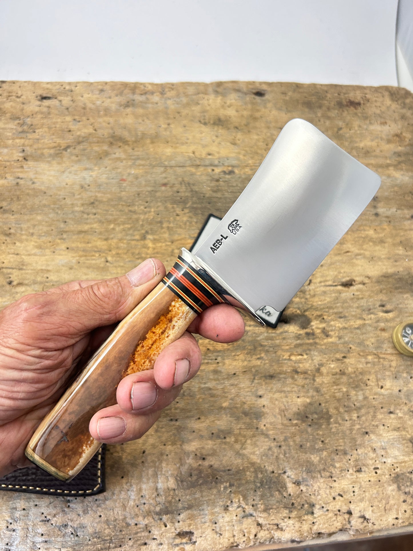 Treeman Artifact Fossil Ivory Cleaver AEB-L Stainless Mammoth Butt Cap