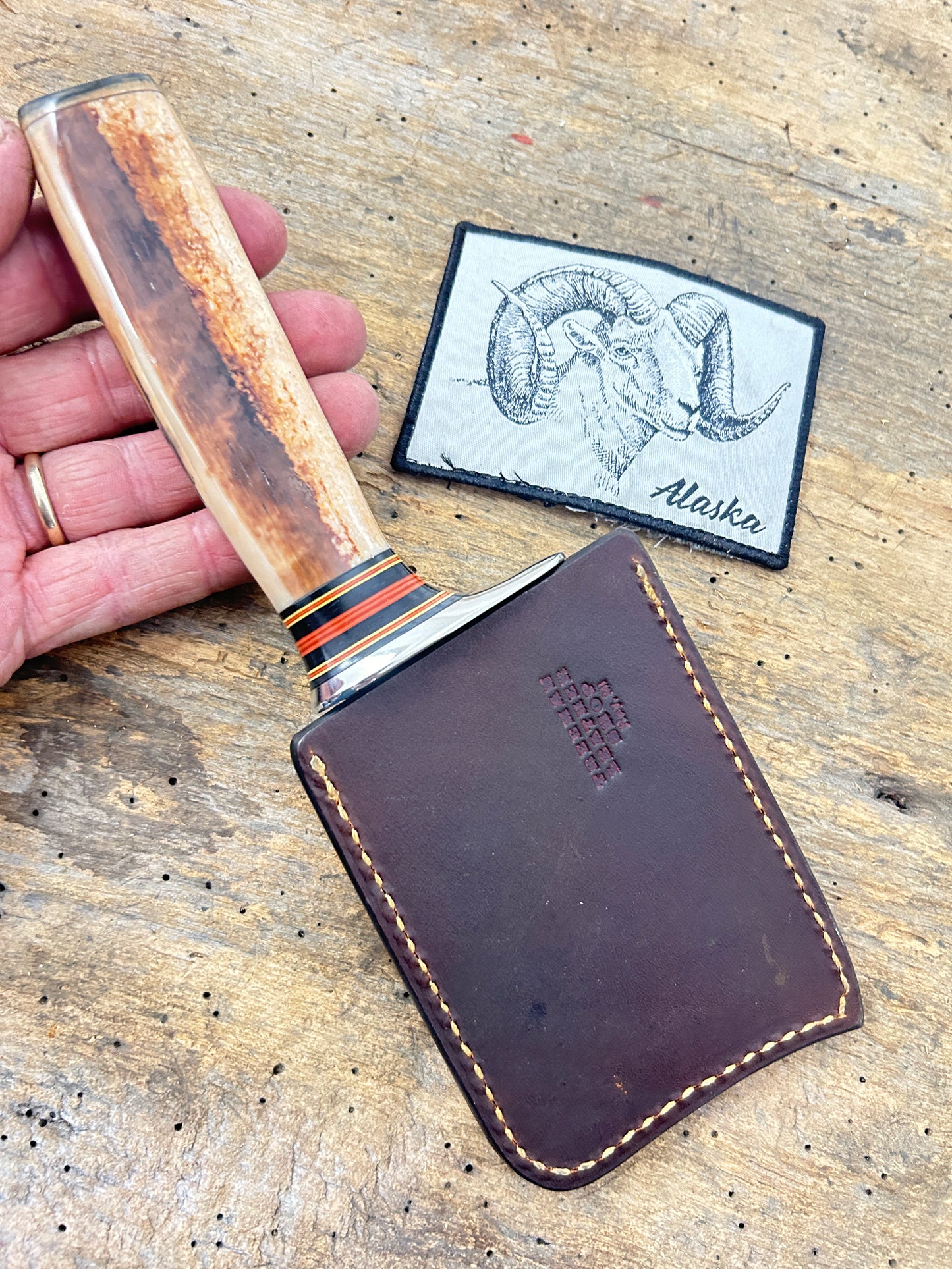 Treeman Artifact Fossil Ivory Cleaver AEB-L Stainless Mammoth Butt Cap