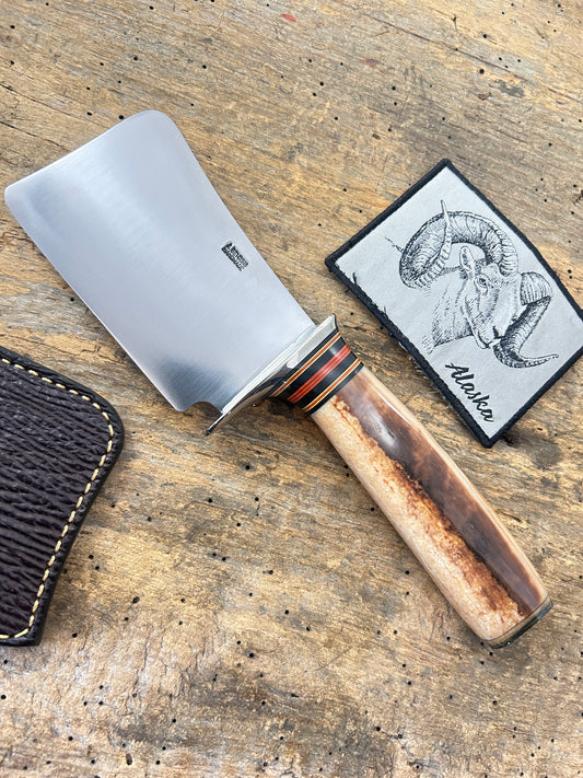 Treeman Artifact Fossil Ivory Cleaver AEB-L Stainless Mammoth Butt Cap