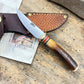 Trout Knife AEB-L  120 Year Old Stag Mammoth Butt cap Beavertail sheath