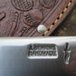     J.Behring Handmade 8" Camp Knife Nickel Horse Hide Crown Stag Acorns and Oak Leaf carved sheath