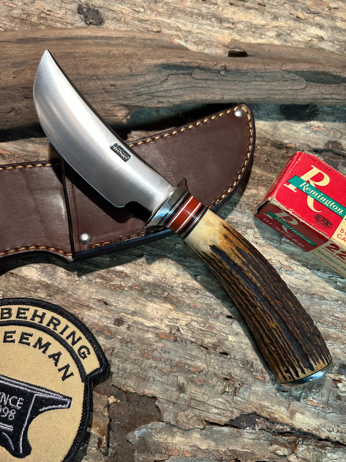 J. Behring Handmade Stainless Skinner Primo Stag